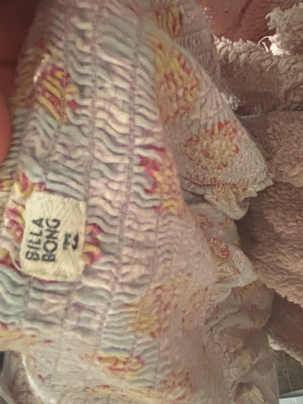 Floral beachy pastel romper play suit shirred coquette mori girl aesthetic - Picture 3 of 3